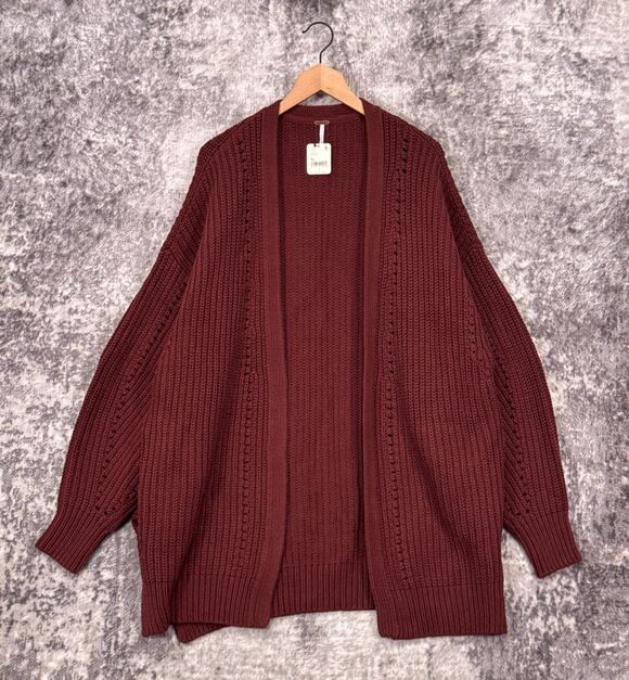 Free People Sweaters - New Free People Nightingale Cardigan Sweater Medium Womens Relaxed Chunky Knit